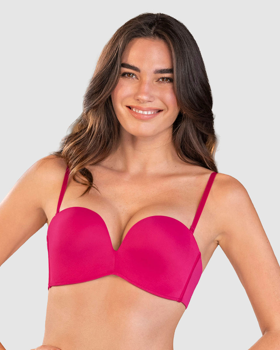 Brasier strapless de realce alto sin arco