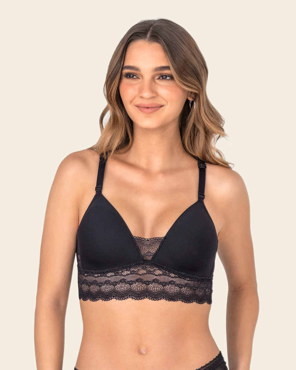 Bralette ultracómodo con delicados toques de encaje