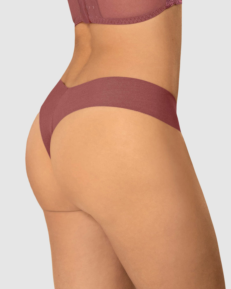 Panty brasilera invisible ultraplano sin elásticos y de pocas costuras