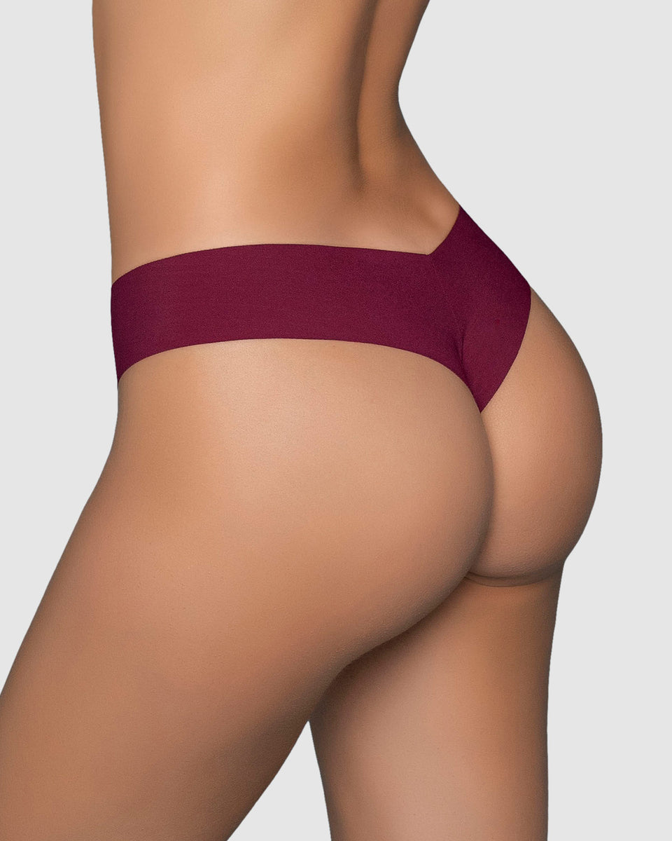 Panty brasilera invisible ultraplano sin elásticos y de pocas costuras