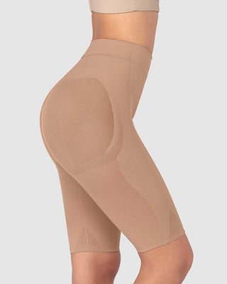 Panty faja seamless con efecto levanta glúteos#color_852-cafe-medio