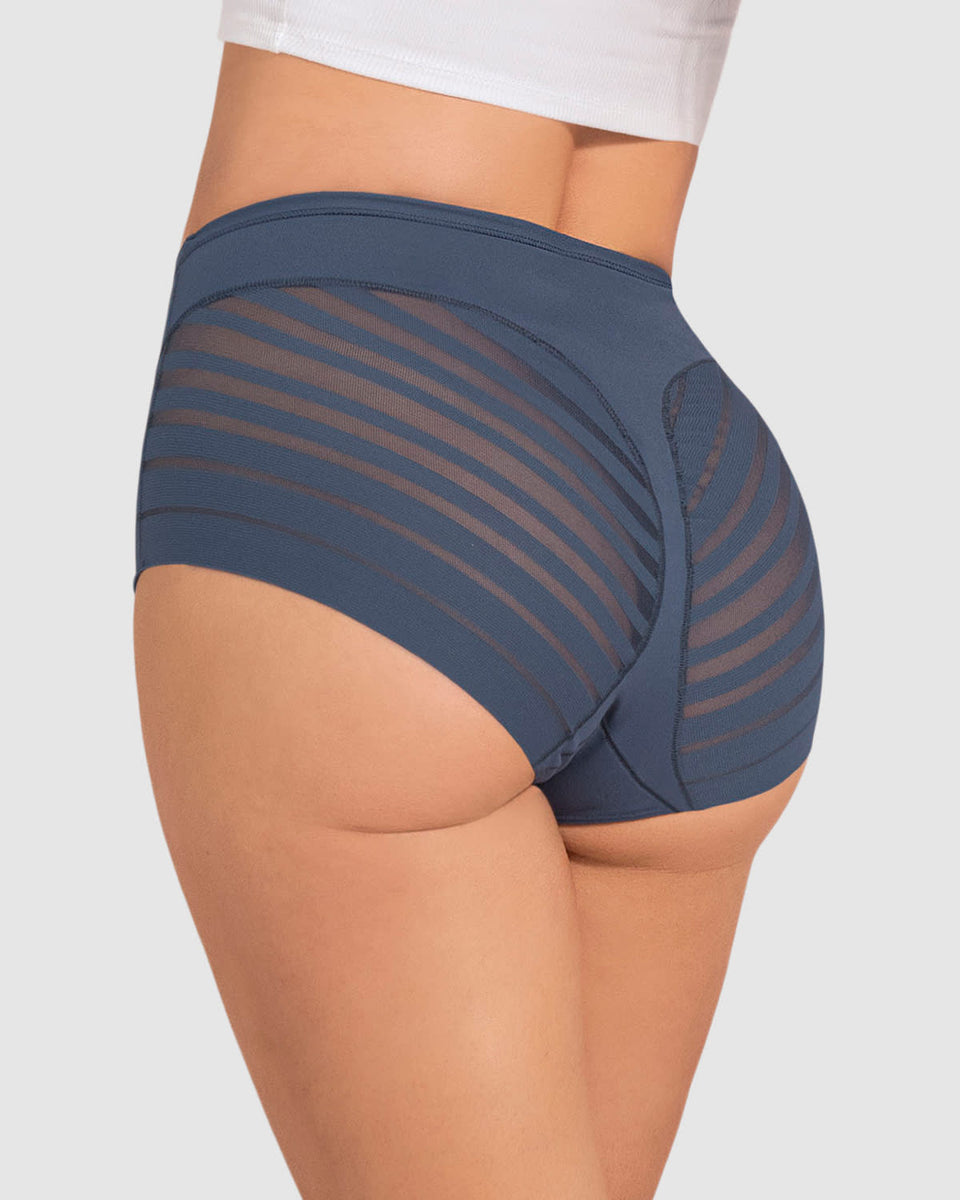 Panty faja clásico con control moderado de abdomen y bandas en tul