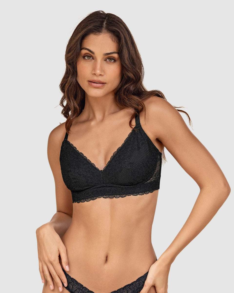 Bralette con costuras internas que simulan arcos