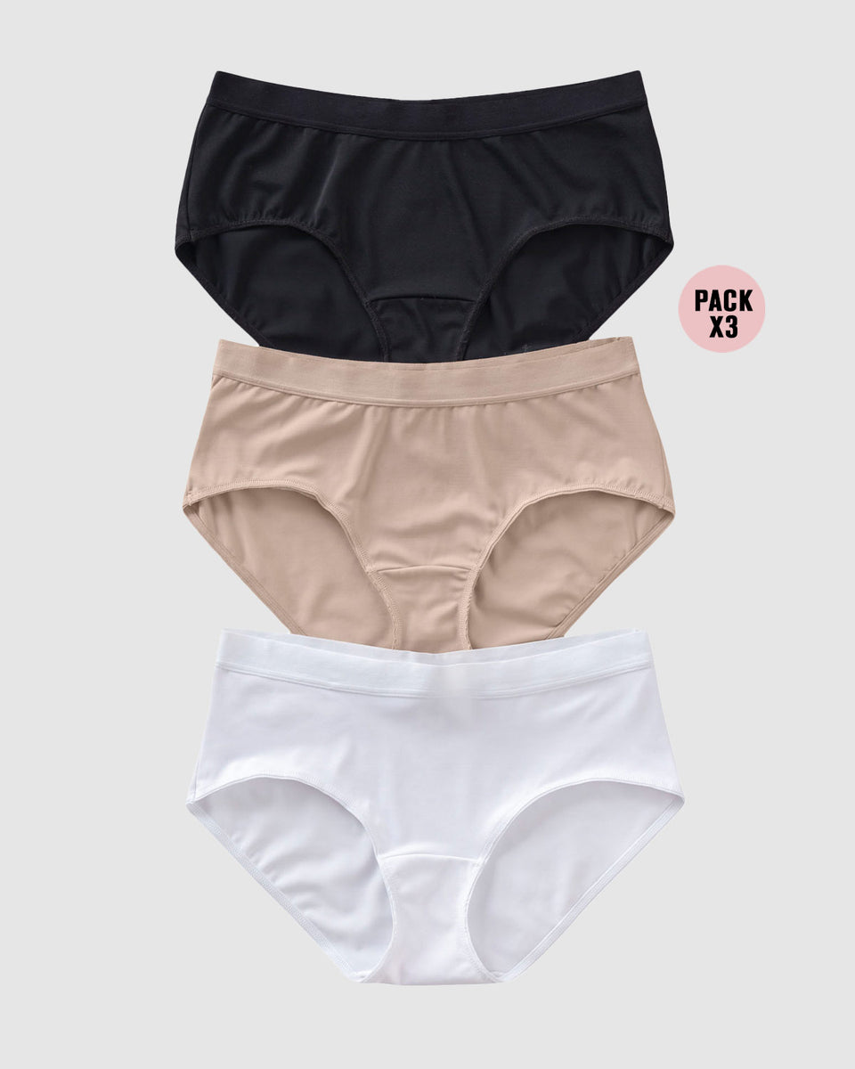 Paquete x 3 hípsters cómodos y suaves de buen cubrimiento