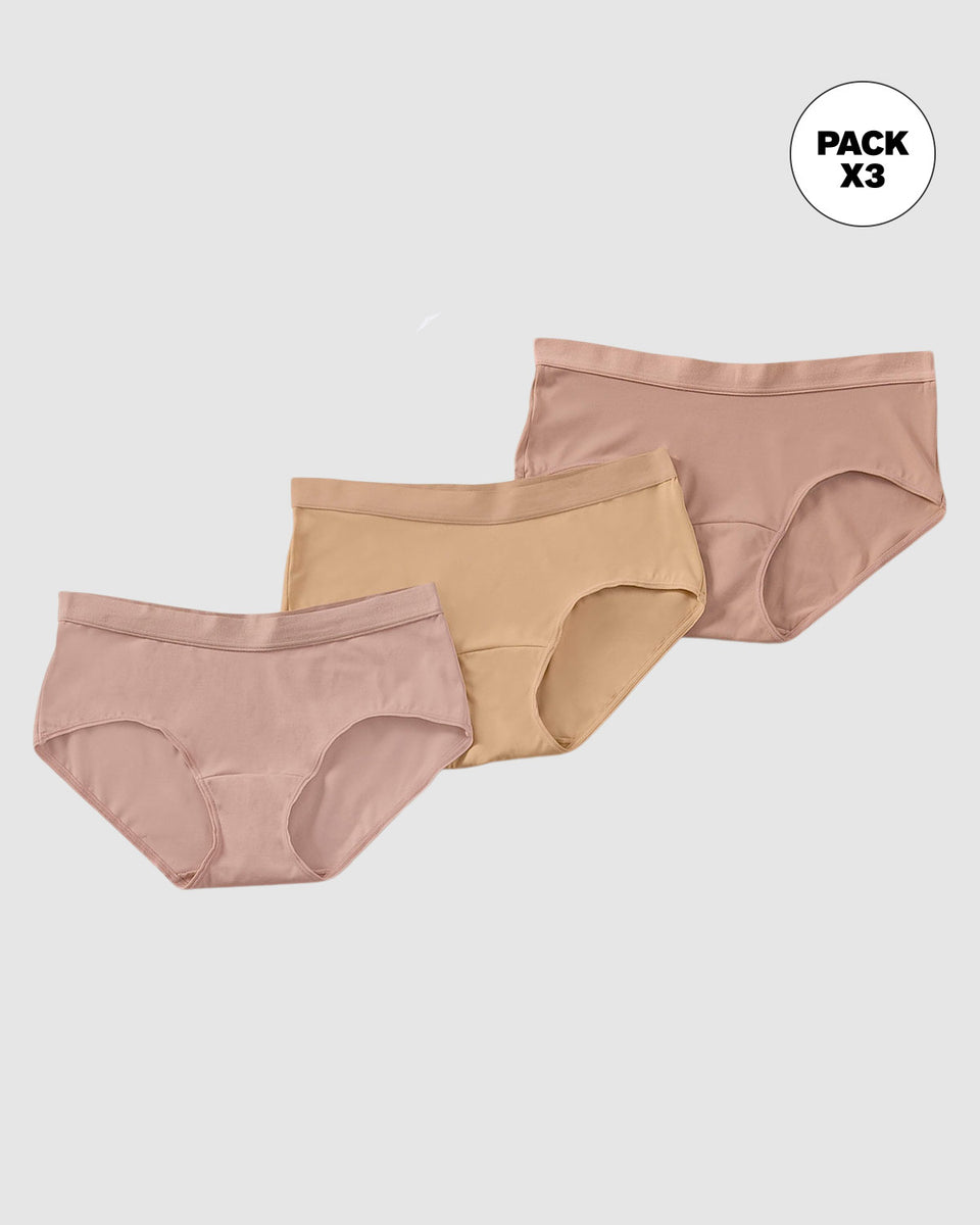 Paquete x 3 hípsters cómodos y suaves de buen cubrimiento