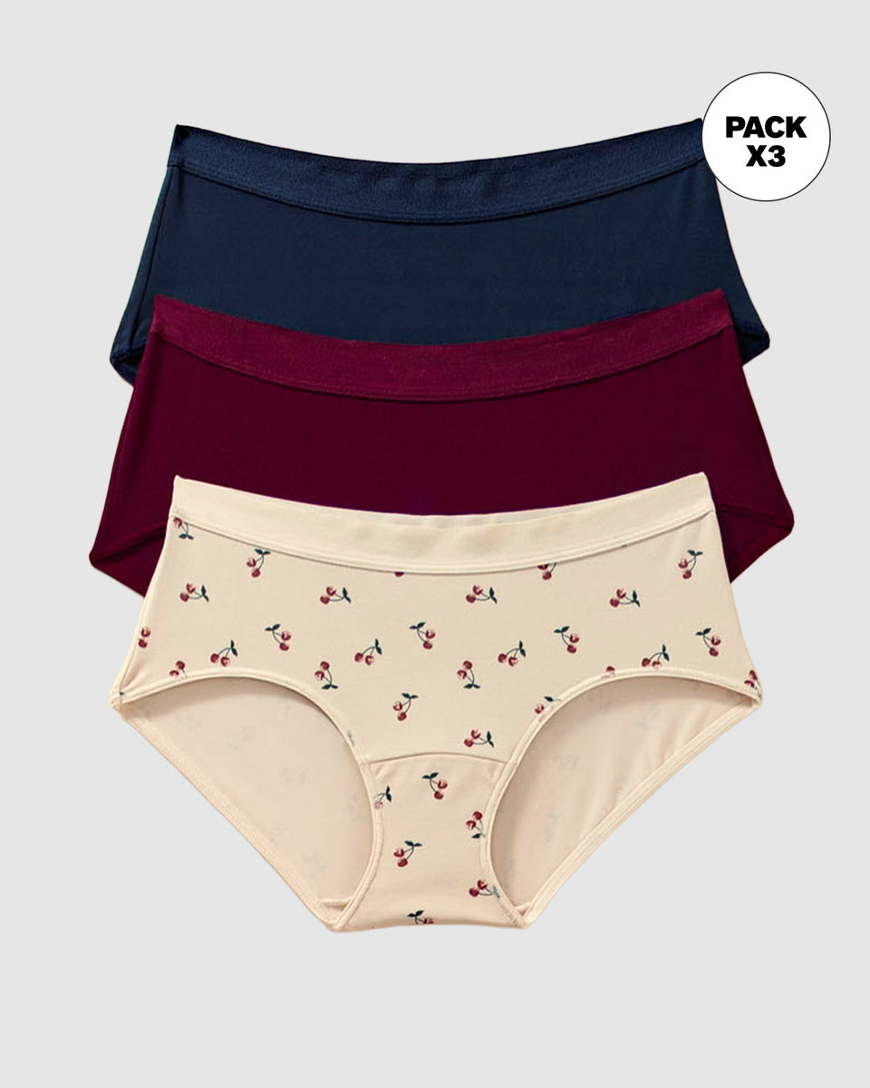 Paquete x 3 hípsters cómodos y suaves de buen cubrimiento