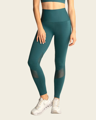 Legging de control con mallas transpirables en piernas#color_a41-verde-medio
