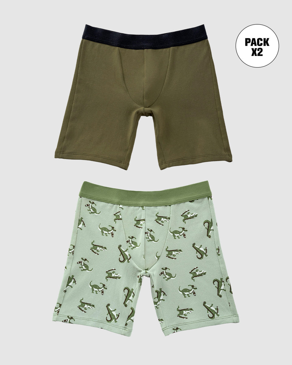 Paquete x2 bóxer largo para niño