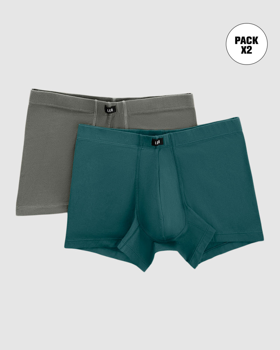 Paquete x 2 bóxers cortos en algodón