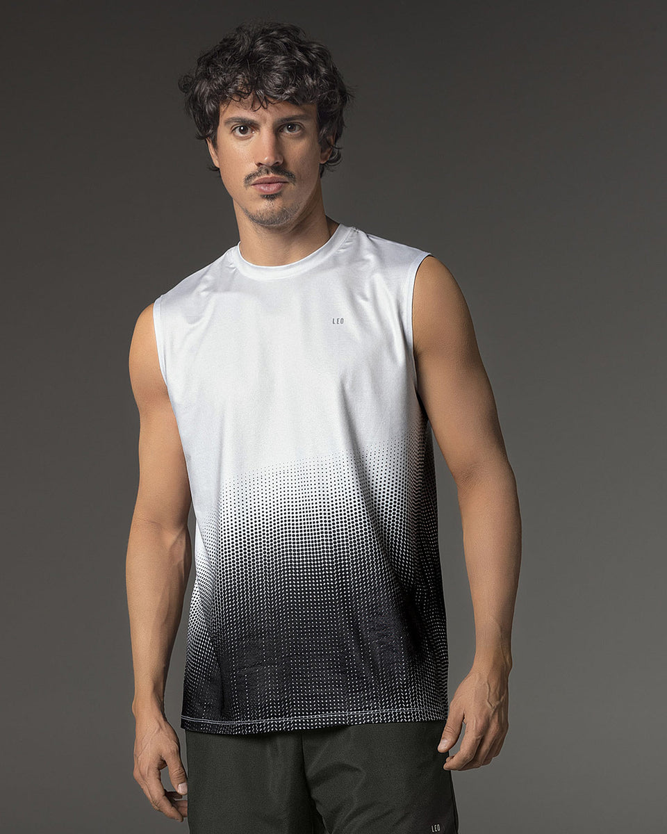 Camiseta manga sisa deportiva y de secado rápido para hombre