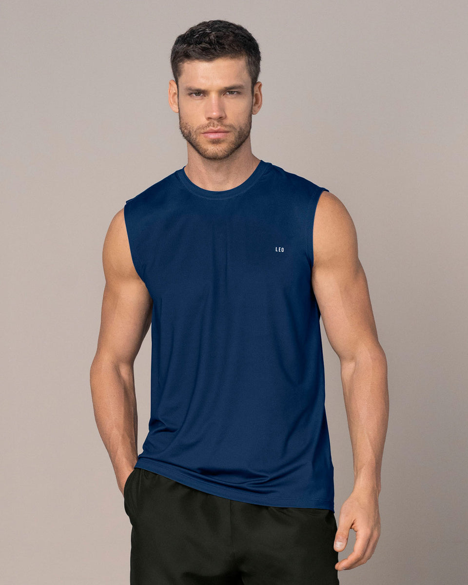 Camiseta manga sisa deportiva y de secado rápido para hombre