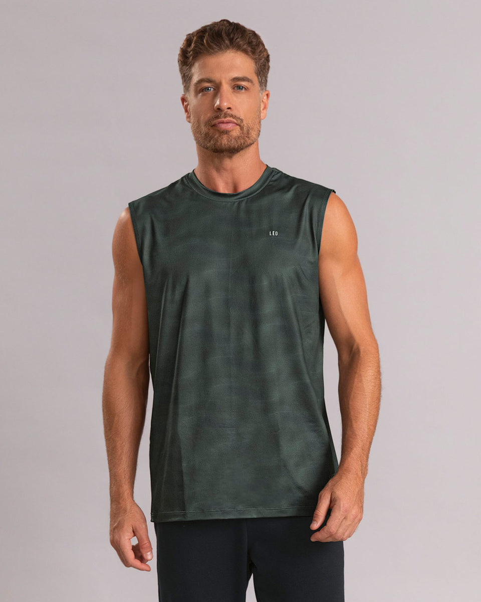 Camiseta manga sisa deportiva y de secado rápido para hombre