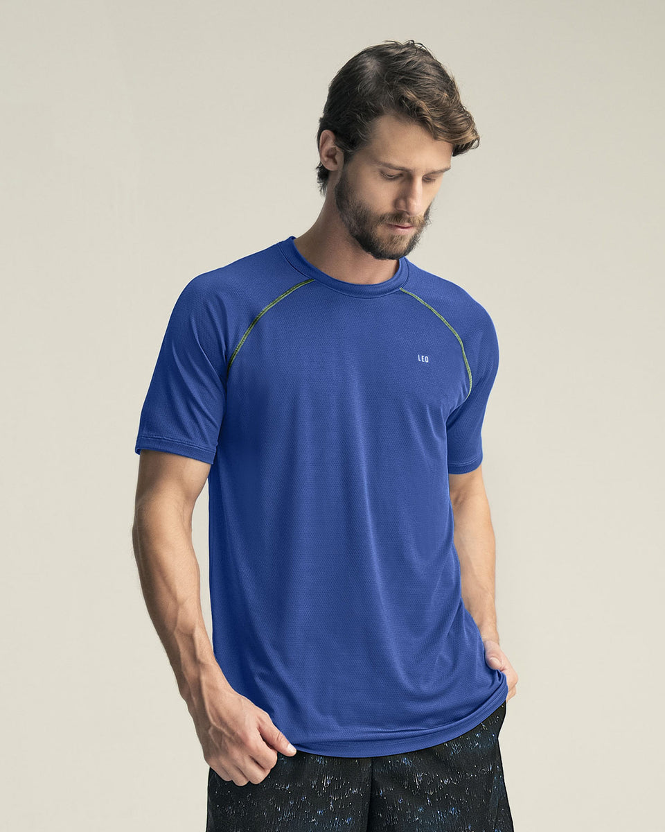 Camiseta deportiva con tela texturizada y transpirable