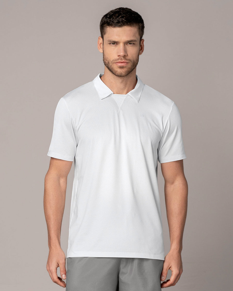 Camiseta deportiva transpirable con cuello tipo polo