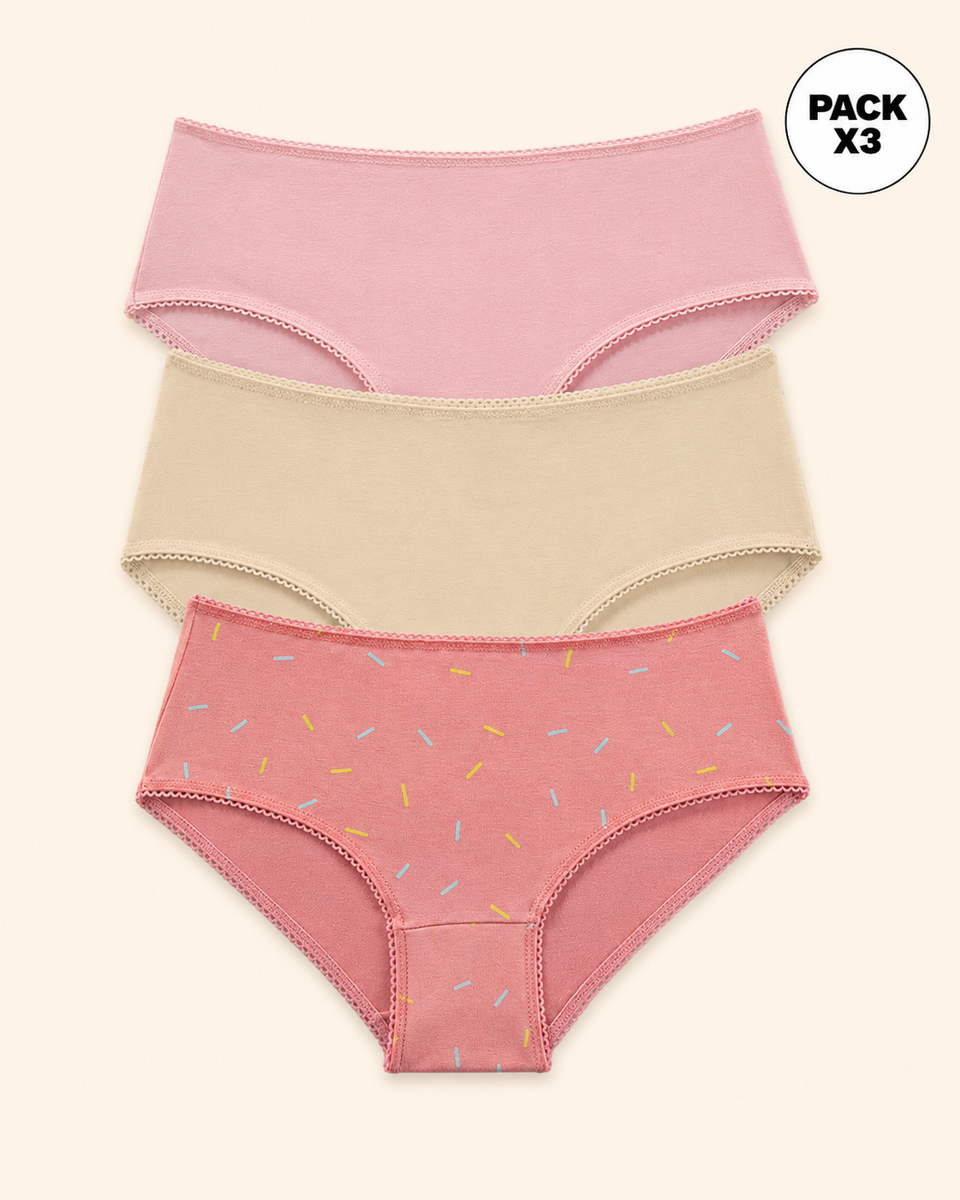 Paquete x3 panty clásico para niña