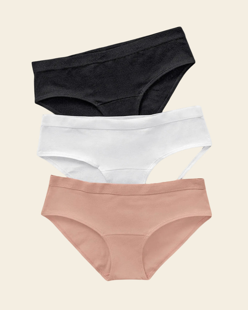 Paquete x 3 panties estilo hípster en algodón