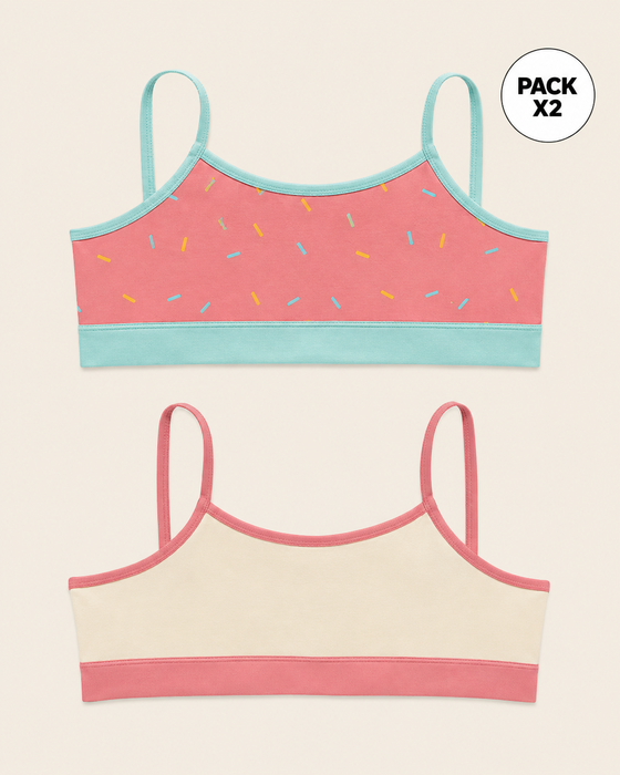 Paquete x 2 Top para niña#color_s08-verde-estampado-helados-rosado-claro
