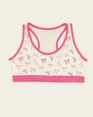 Top con espalda deportiva elaborado en algodón para niña#color_b23-marfil-estampado-monitos