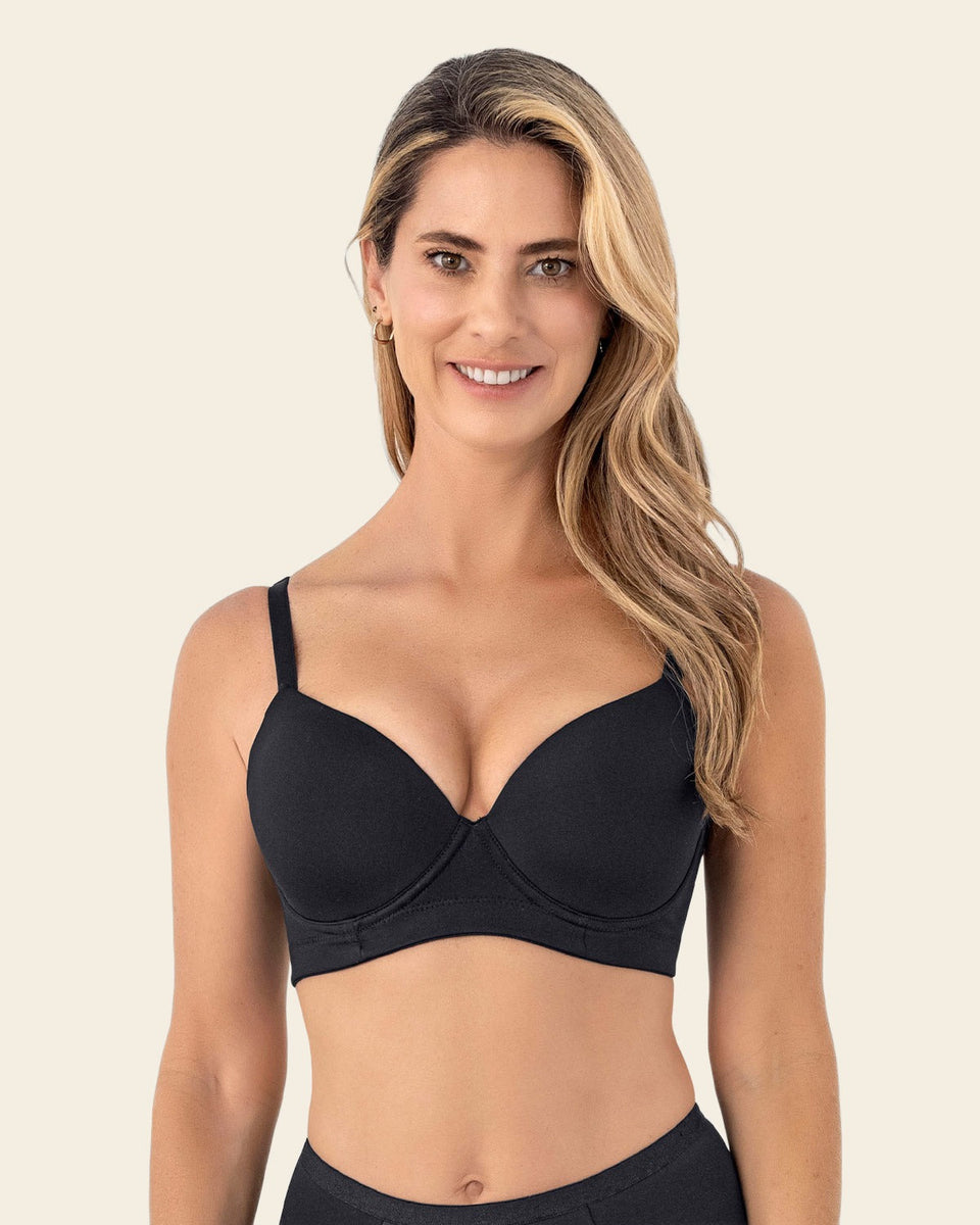 Brasier de realce suave y buen cubrimiento en espalda