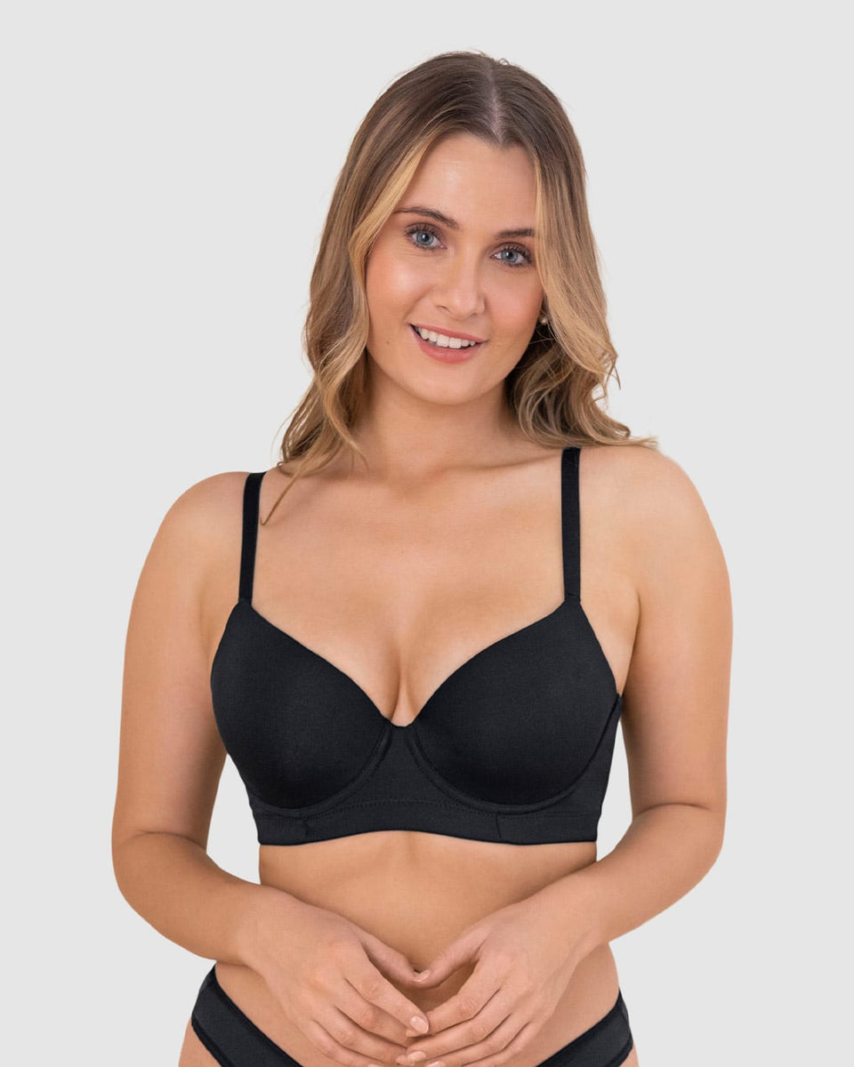 Brasier triangular de realce suave y espalda ancha