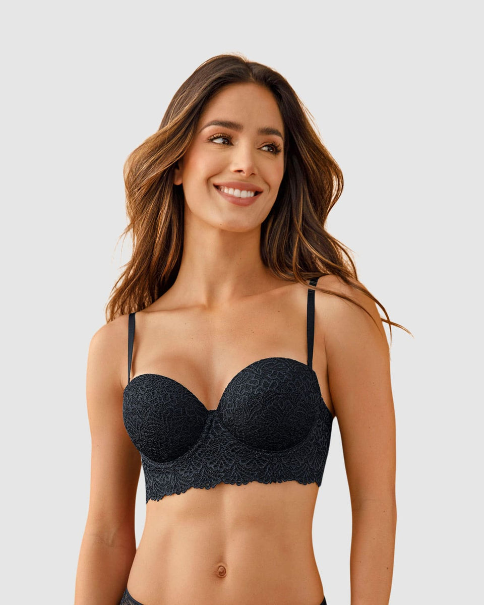 Brasier balconet de encaje con realce incorporado