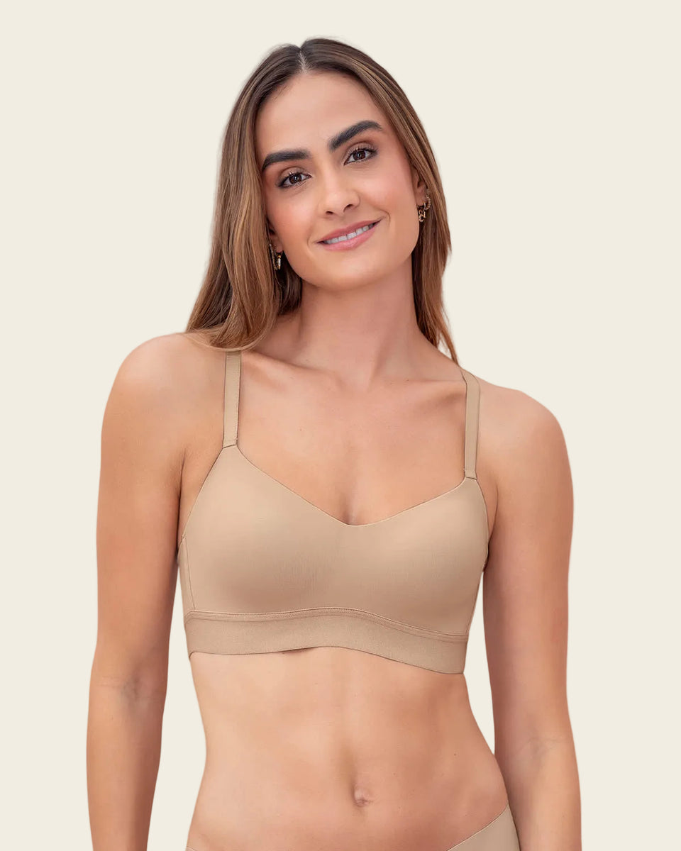 Brasier tipo top ultraliviano con copas internas fijas