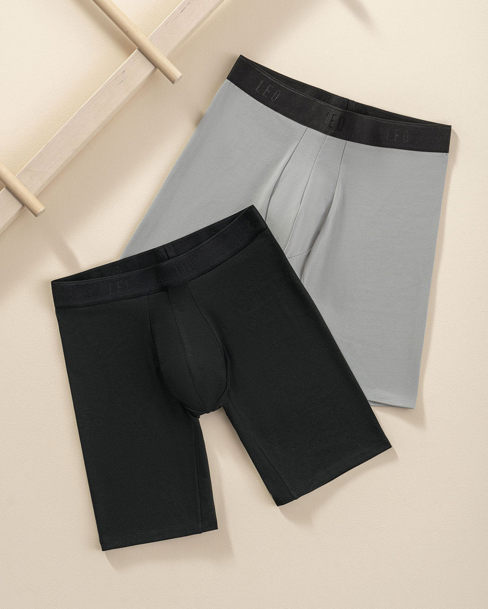 Bóxer paquete x 2, largos, en algodón