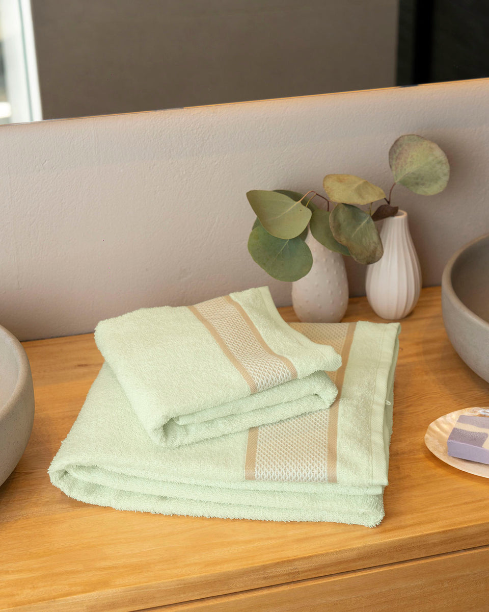 Set X2 toallas color verde