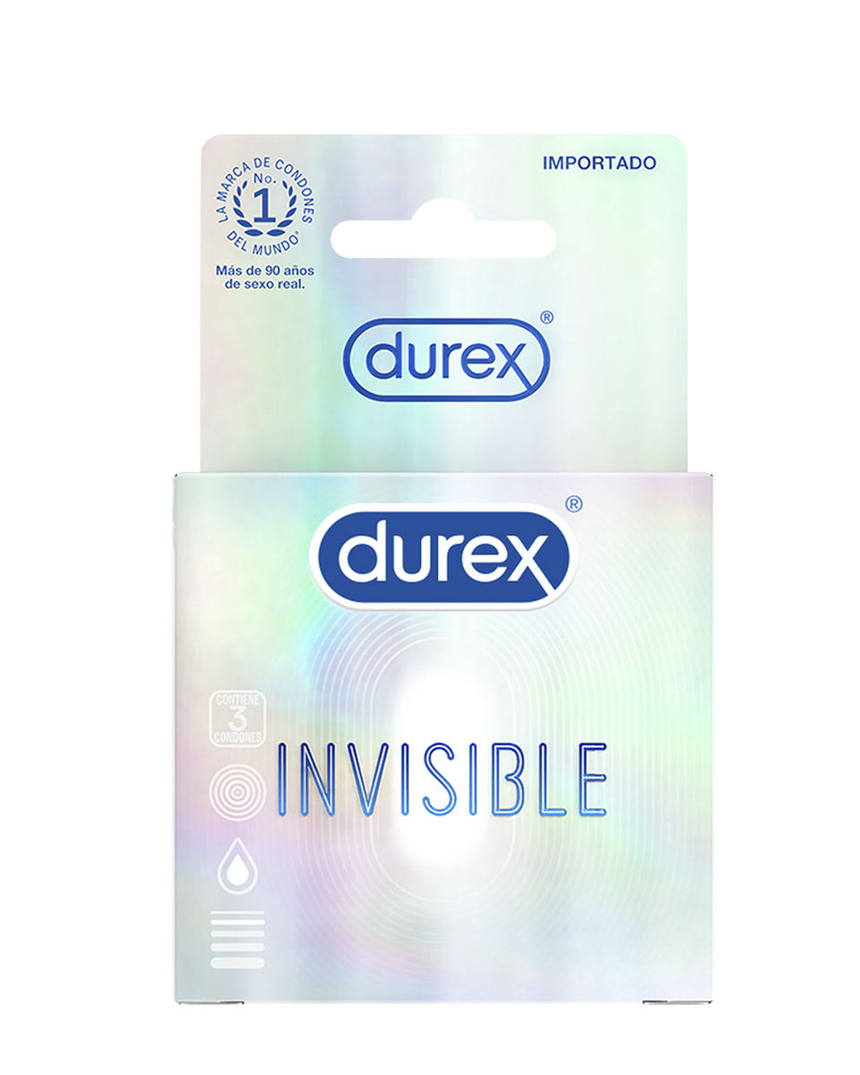 Durex® Condones Invisible Caja de 3 preservativos