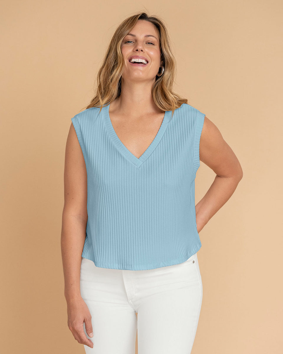 Chaleco manga sisa con escote en V