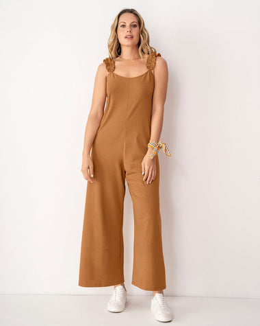 Enterizo largo con detalle en hombro#color_831-cafe