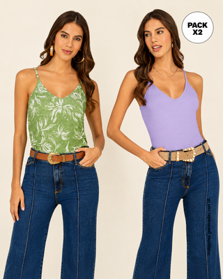 Camiseta de tiritas básica x 2#color_968-verde-lila