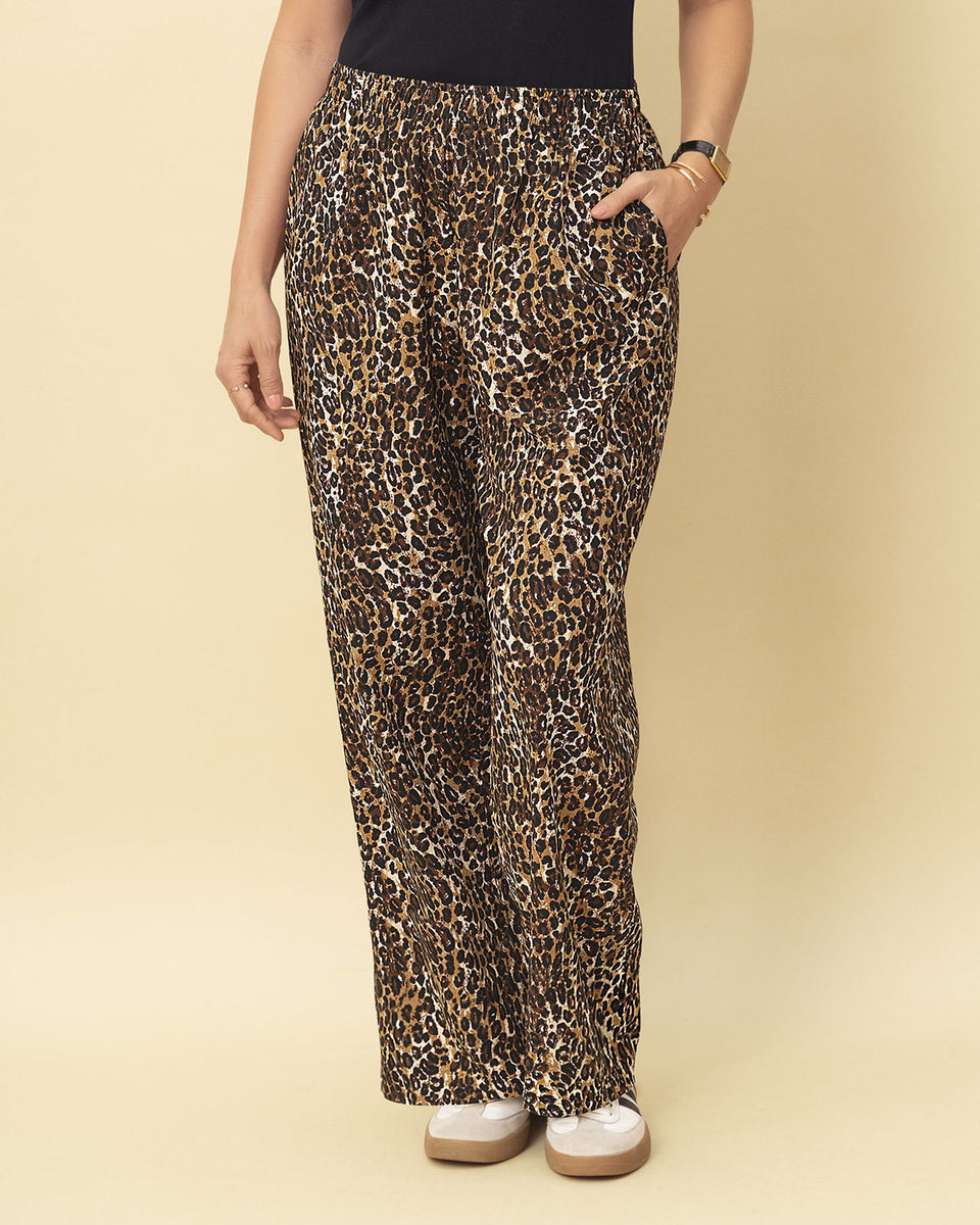 Pantalón exterior largo estampado