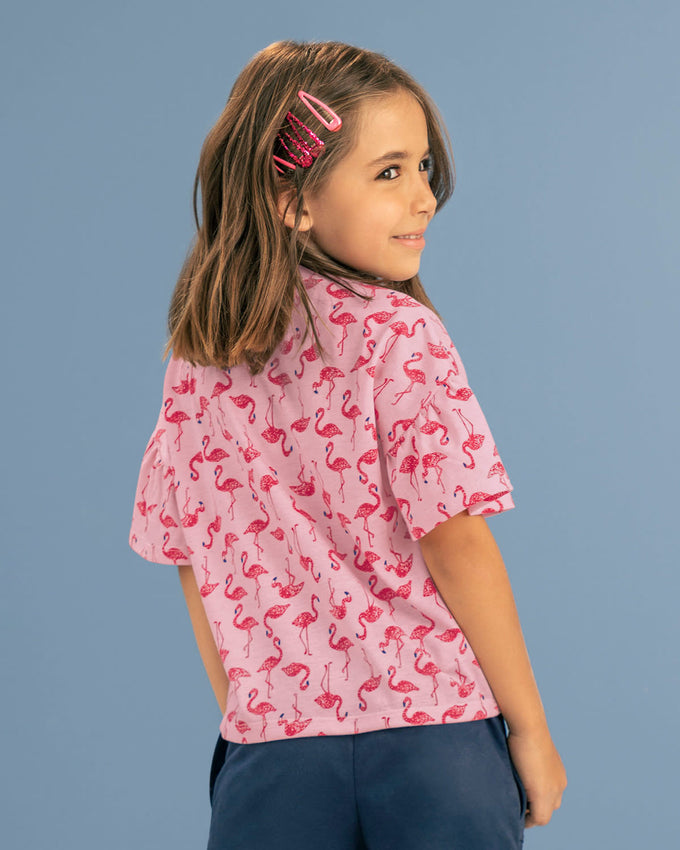 Camiseta manga corta con boleros en borde#color_976-rosado-estampado