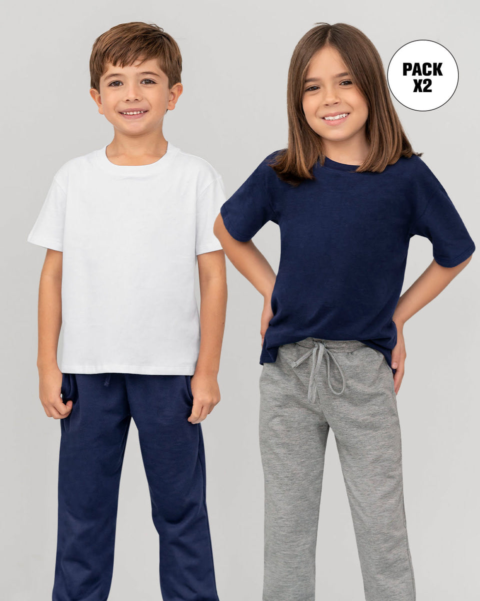 Camiseta manga corta infantil x 2