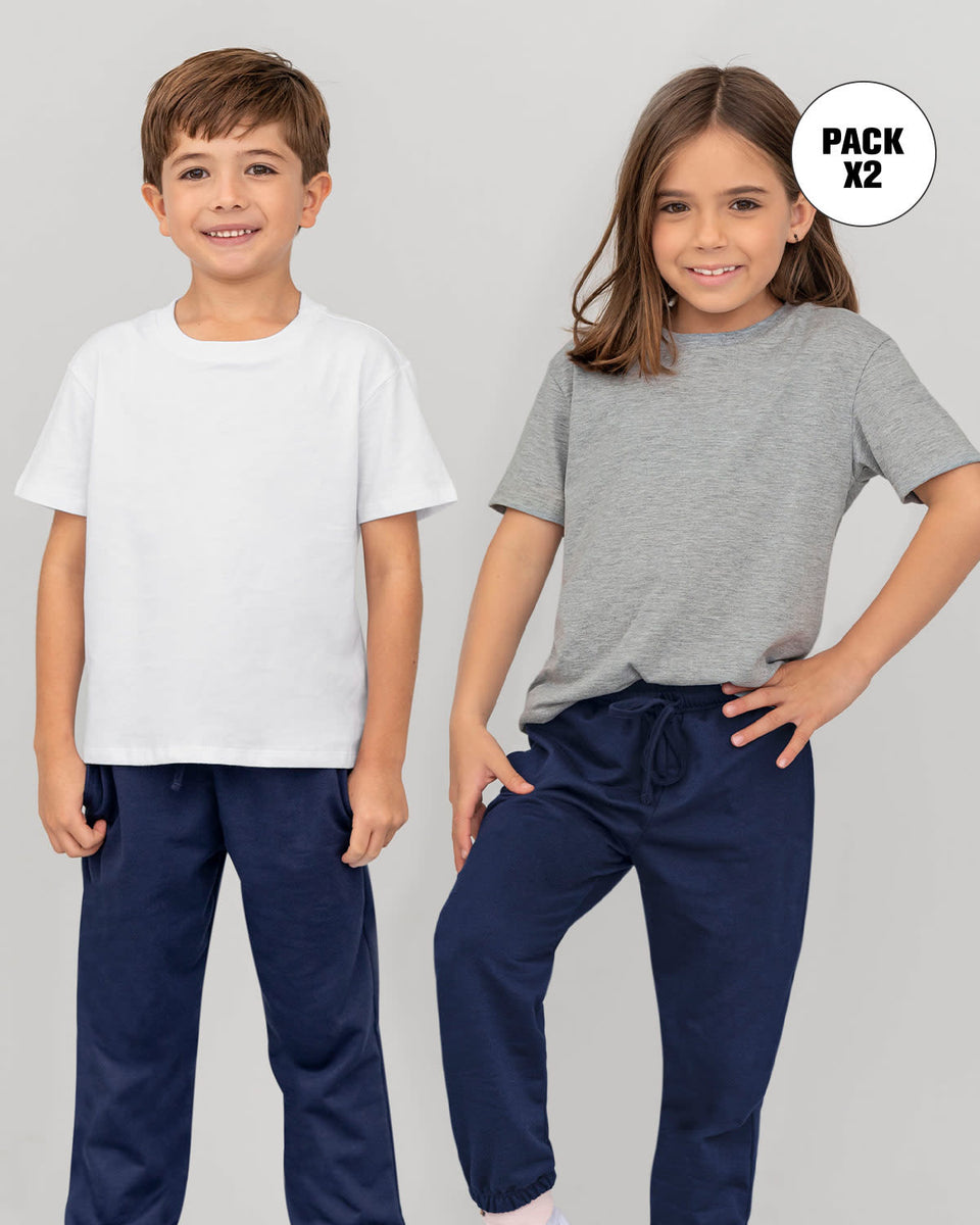 Camiseta manga corta infantil x 2