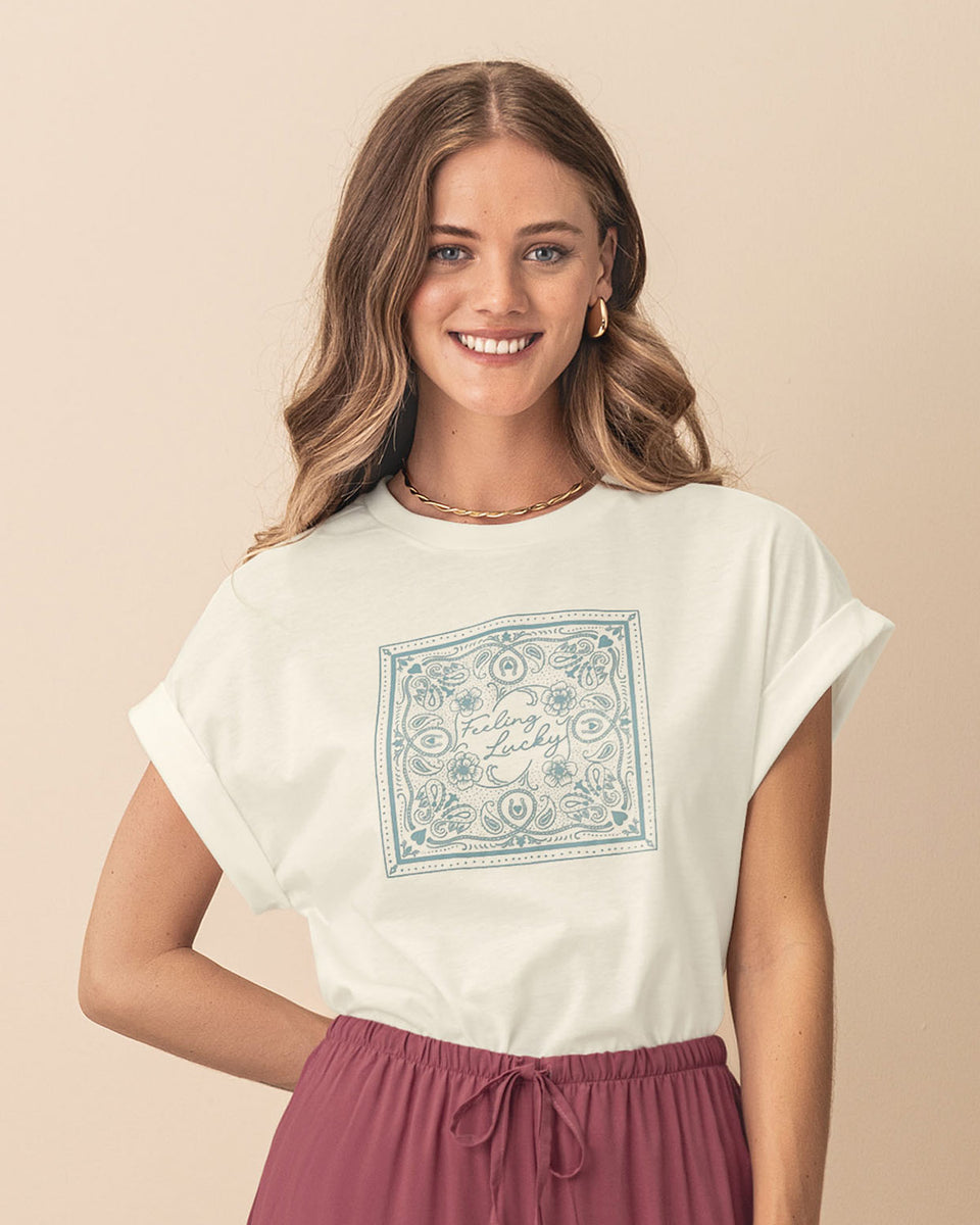 Camiseta con estampado localizado en el frente