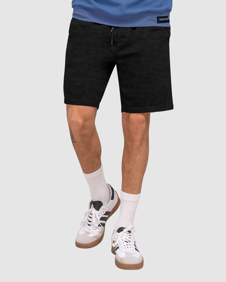 Bermuda con resorte y tira para ajustar en cintura