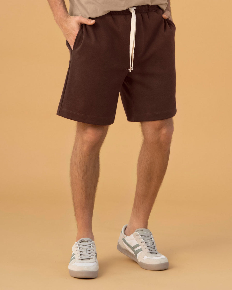 Bermuda con elástico en cintura para hombre