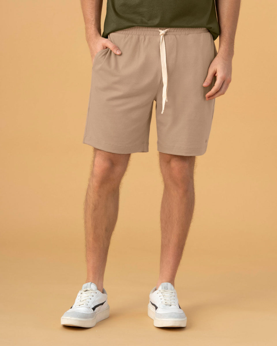 Bermuda con elástico en cintura para hombre