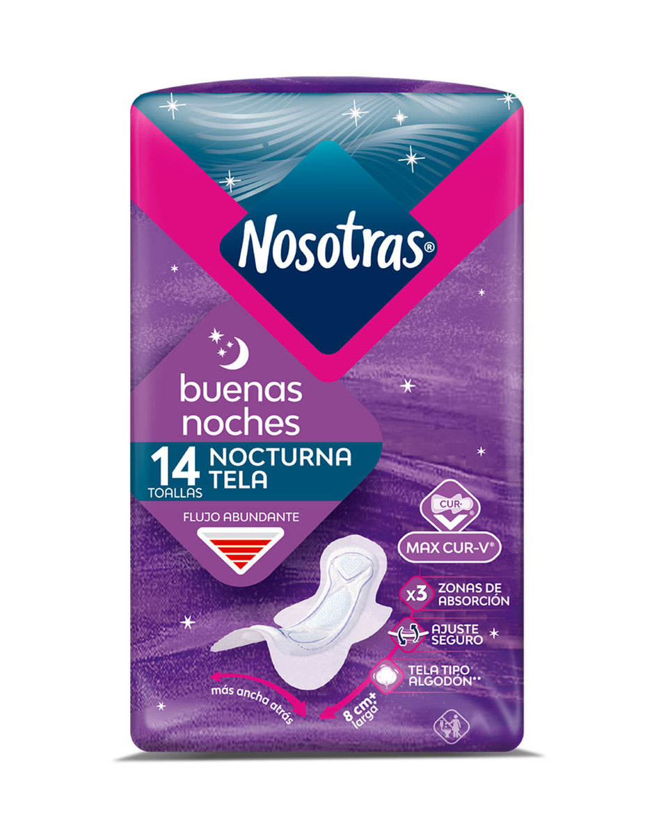 Toalla Nosotras Buenas Noches Suave X14 Unidades