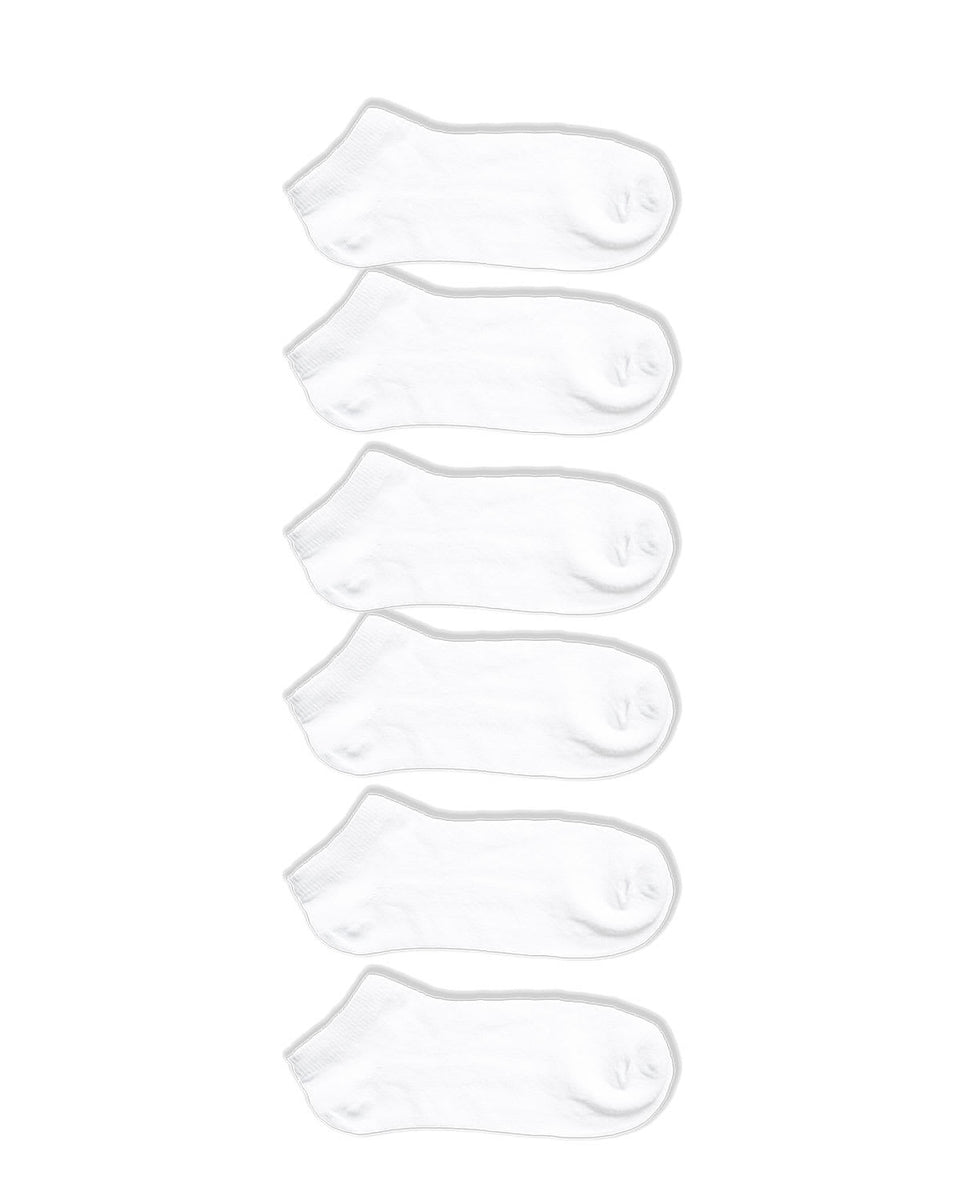 Media tobillera lisa para dama pack x6 con algodón peinado