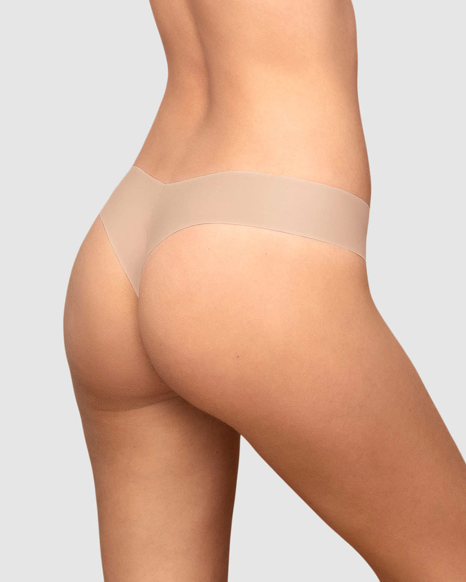 Panty brasilera invisible ultraplano sin elásticos y de pocas costuras
