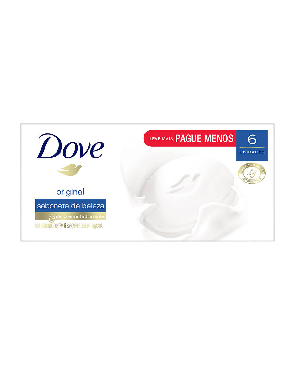 Jabón en barra dove original 6x90gr