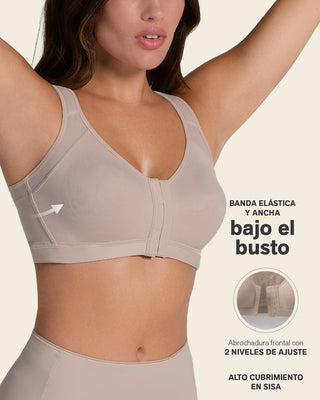 Brasier facilitador de postura con control de volumen del busto Multi/Functional#color_a97-vino