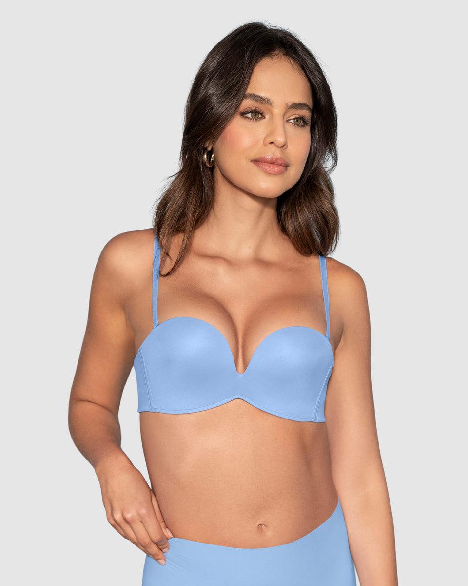 Brasier strapless de realce alto sin arco