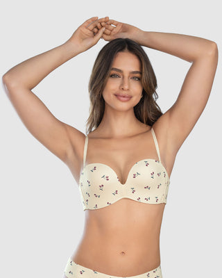 Brasier strapless Antigravedad de realce alto sin arco#color_c06-estampado-cerezas