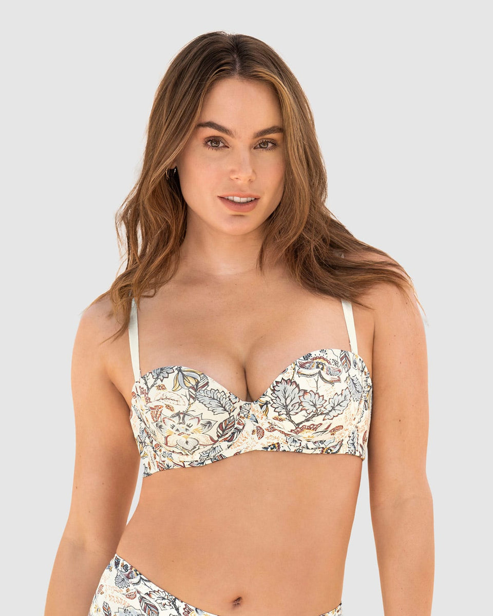 Brasier Strapless de Doble Realce que Aumenta dos Tallas de Copa