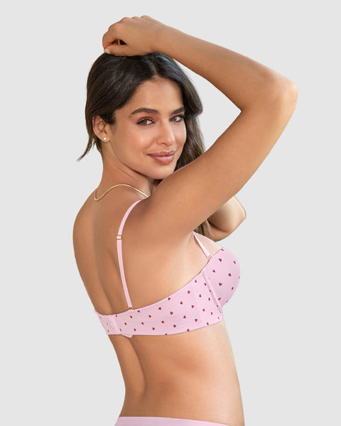 Brasier strapless Magic Up de doble realce que aumenta dos tallas de copa#color_b34-estampado-puntos-corazones