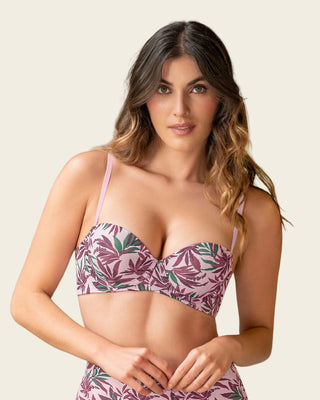 Brasier strapless Magic Up de doble realce#color_b89-estampado-hojas